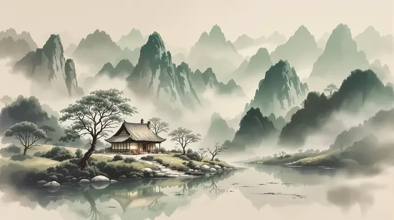 水墨丹青·山居图